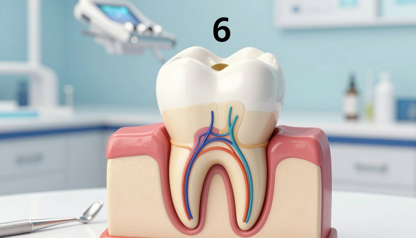 Ile kanałów ma ząb 6 dolny