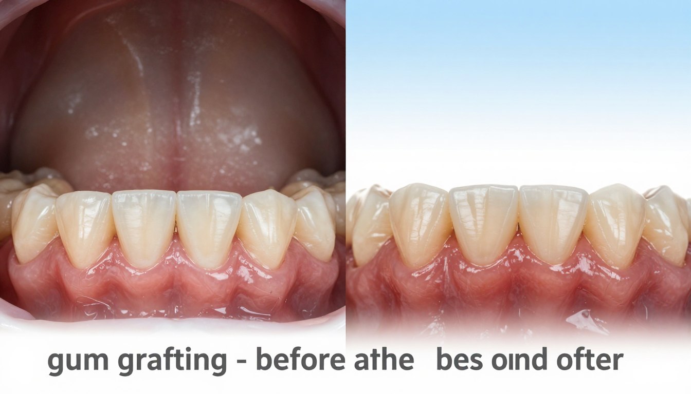 Przeszczep dziąsła – przed i po