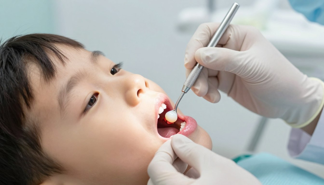 Przetoka na dziąśle u dziecka