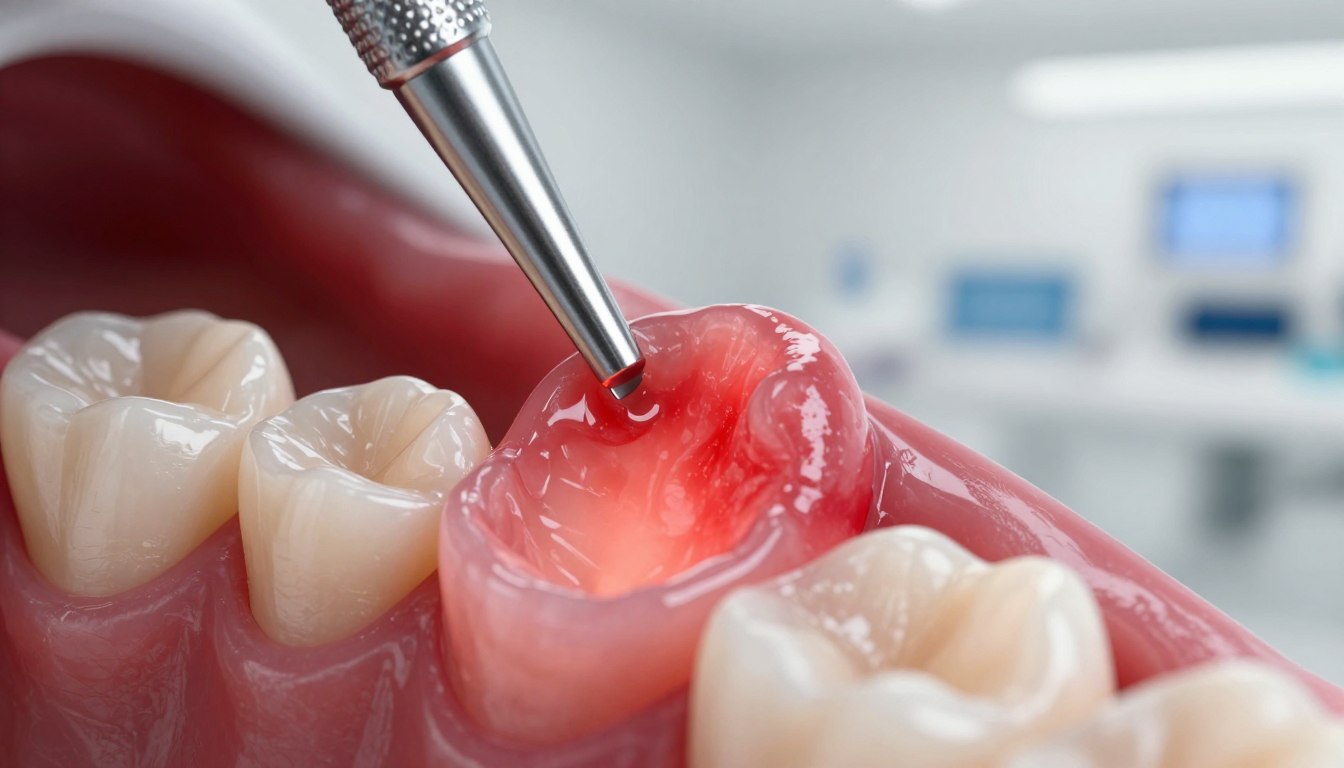 Stan zapalny dziąsła pod koroną