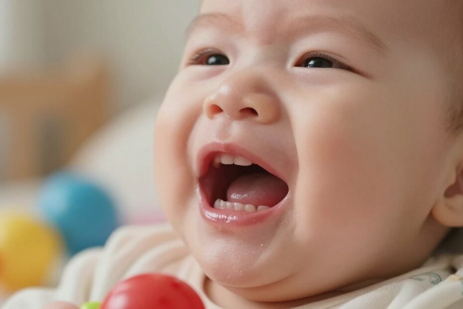 Dziąsła niemowlaka podczas ząbkowania