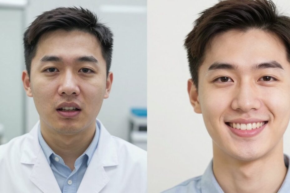 Plastyka dziąseł – przed i po