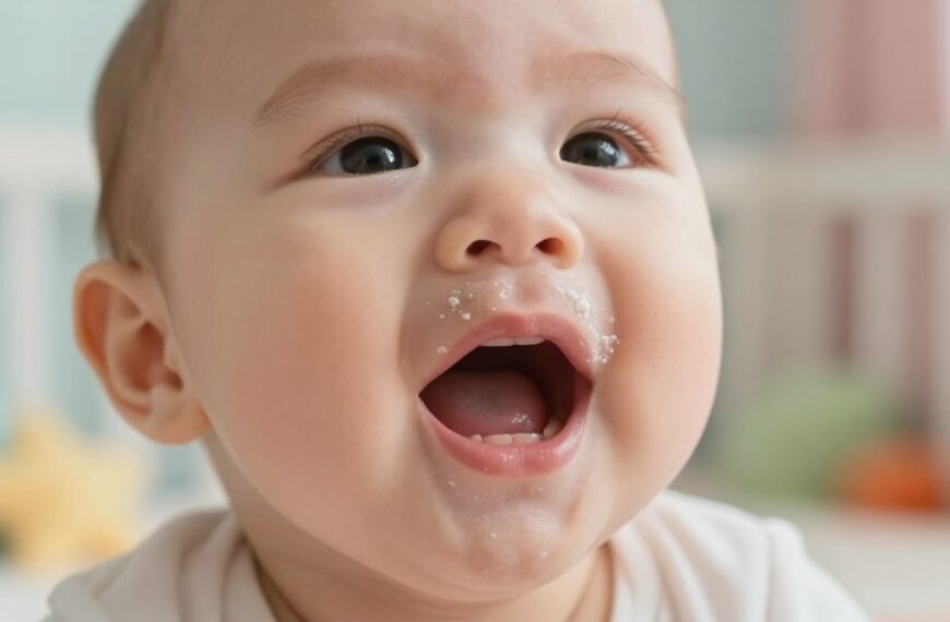 Pleśniawki na dziąsłach u niemowląt