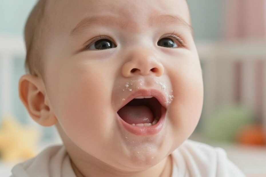 Pleśniawki na dziąsłach u niemowląt