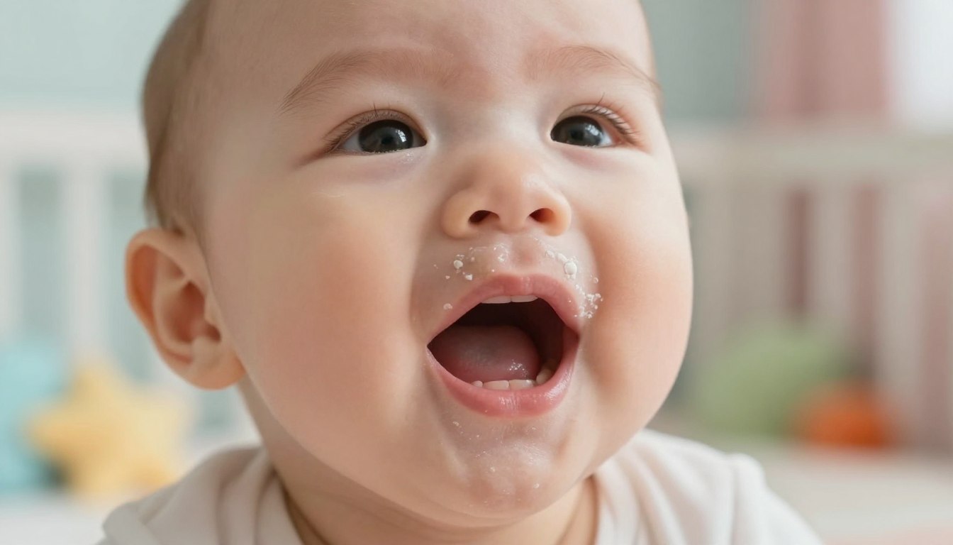 Pleśniawki na dziąsłach u niemowląt