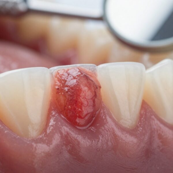 Twardy guz na dziąśle – możliwe przyczyny i kiedy zmiana wymaga pilnej oceny