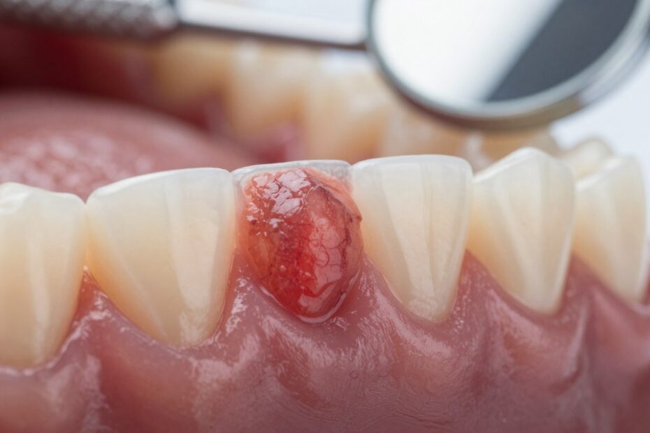 Twardy guz na dziąśle