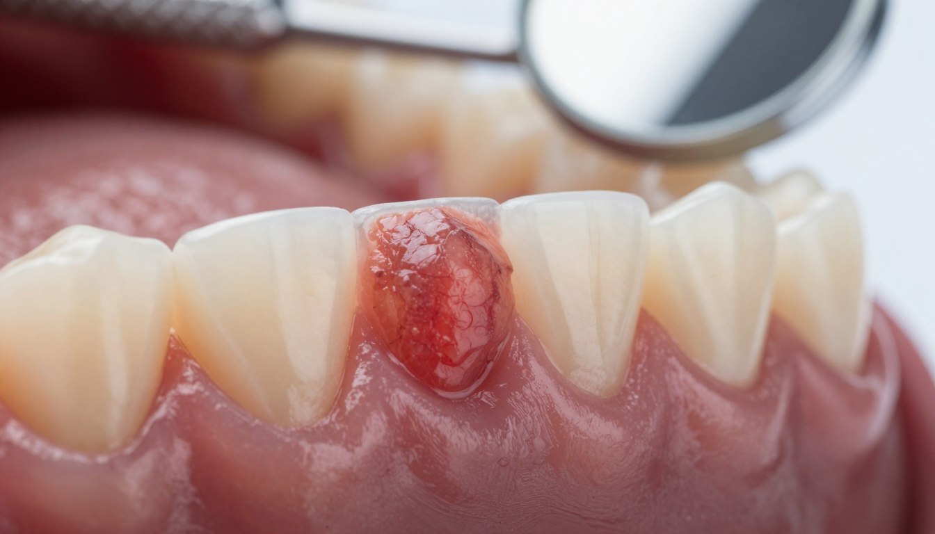 Twardy guz na dziąśle